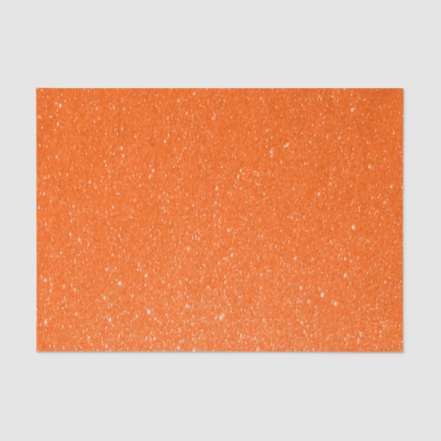 Soft Orange Glitter Print Tissue Paper (Front)