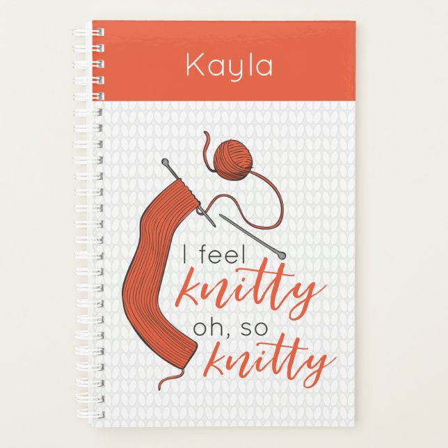Soft Orange I Feel Knitty, Oh So Knitty Planner (Front)