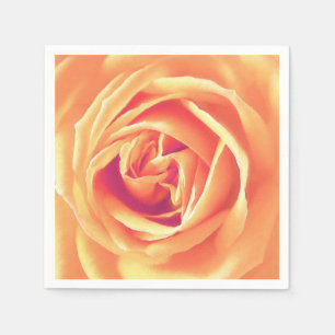 Soft orange rose print napkin