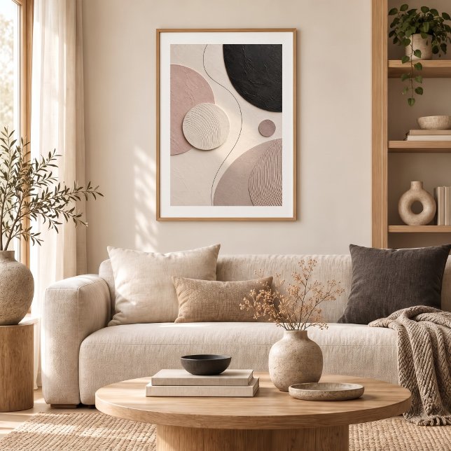 Soft Orbit | Minimal Abstract Plaster Art Print (Creator Uploaded)
