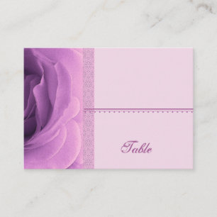 Soft Orchid Purple Rose Place Card - Wedding Party
