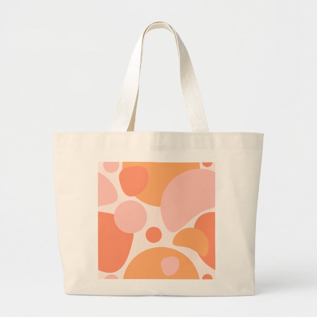 Soft Organic Shapes  Artistic Print Large Tote Bag (Front)
