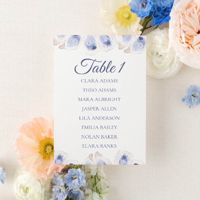 Soft Oyster Minimalist Wedding Seating Chart Card (Creator Uploaded)