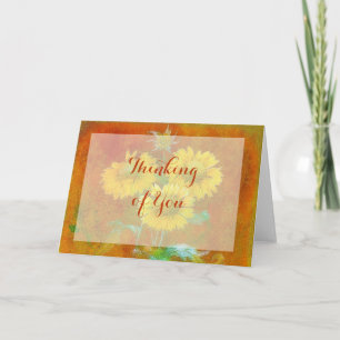 Soft painted sunflowers card