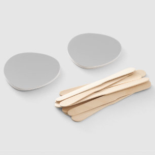 Soft Pale Gray Geometric Hand Fan