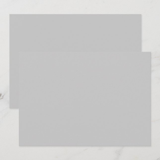 Soft Pale Grey Geometric Invitation (Front/Back)