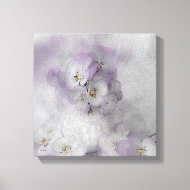 Soft Pansies Canvas Print (Front)