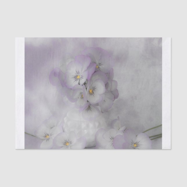 Soft Pansies Tissue Paper (Front)
