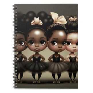 Soft , paper cover, spiral notebook - Ballerina