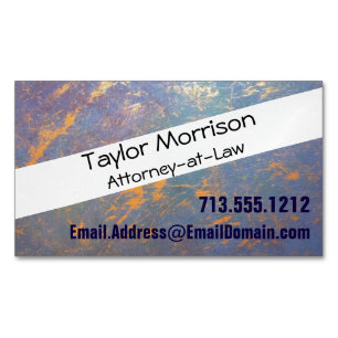 Soft Pastel Abstract   Gold and Muted Splatter Magnetic Business Card