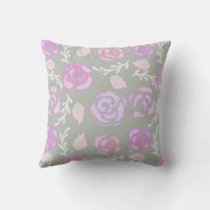 Soft Pastel Abstract Rose Cushion