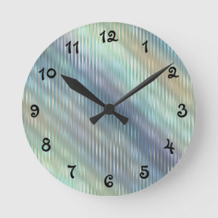 Soft Pastel Abstract Round Clock