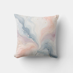 Soft Pastel Abstract Swirl Throw Pillow