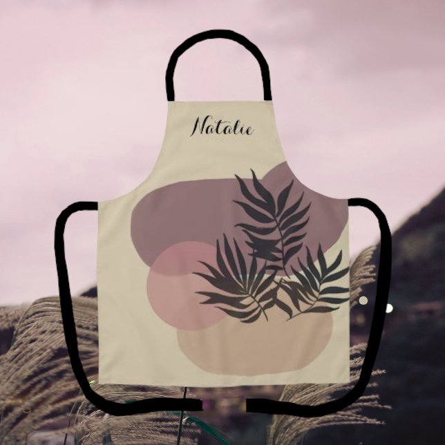 Soft Pastel Abstract Tan Tropical Apron (Creator Uploaded)