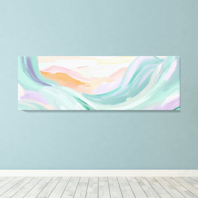 Soft Pastel Abstract Wall Art  (Insitu(Wood Floor))
