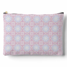 Soft Pastel Accessory Pouch – Pink & Lavender 