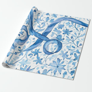 Soft Pastel Blue Gift Tags Wrapping Paper