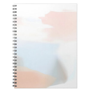 Soft Pastel Blush and Blue Watercolor Notebook