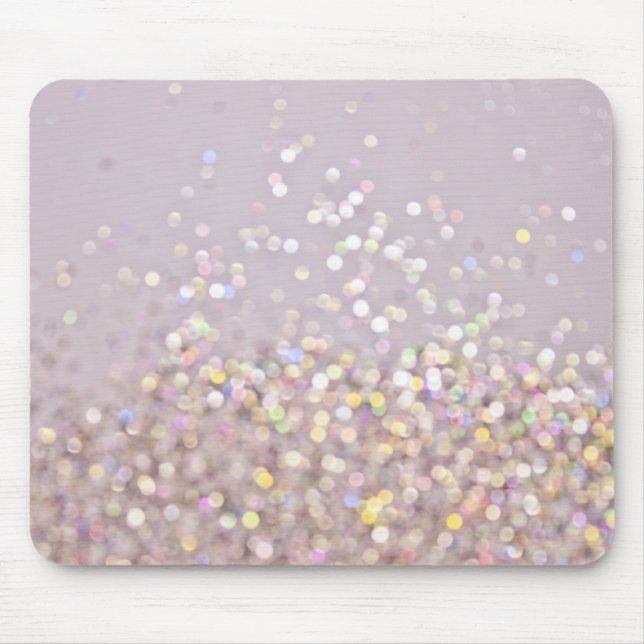 Soft Pastel Bokeh Sparkles Mouse Mat (Front)