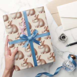 Soft Pastel Bunny Easter Wrapping Paper