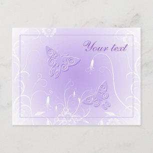 Soft pastel butterfly design postcard