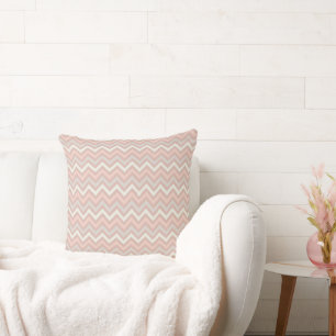 Soft Pastel Chevron Zigzag Pattern Cushion