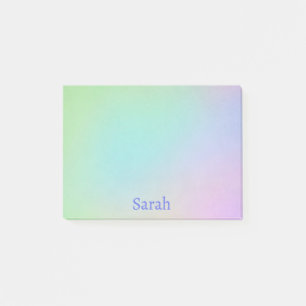 Soft Pastel Colours Add Recipients Name Gift Post-it Notes