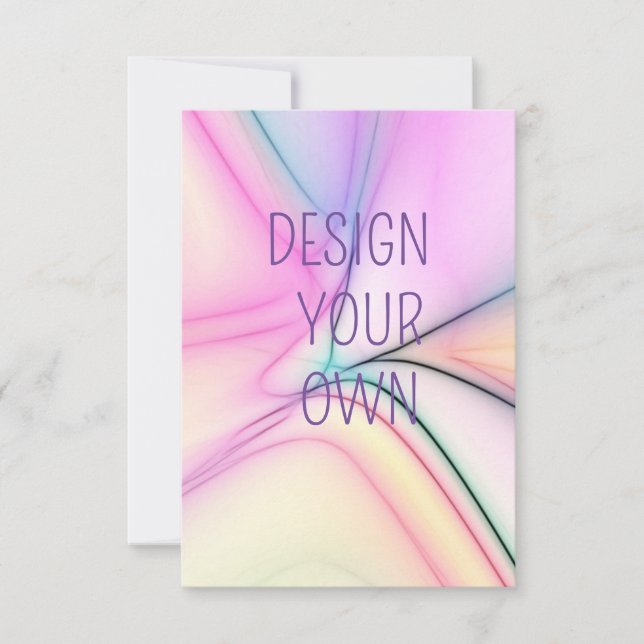 Soft Pastel Design Your Own Thank You Card (Front)