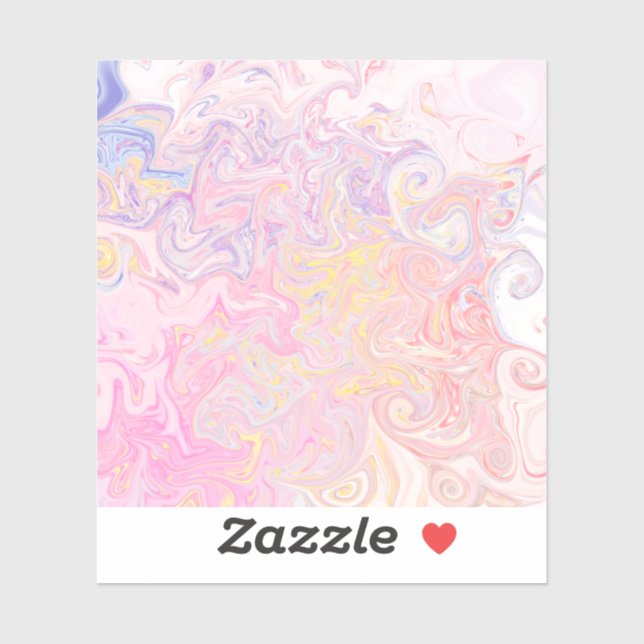 Soft Pastel Dreamy Marble Swirl Abstract Art (Sheet)