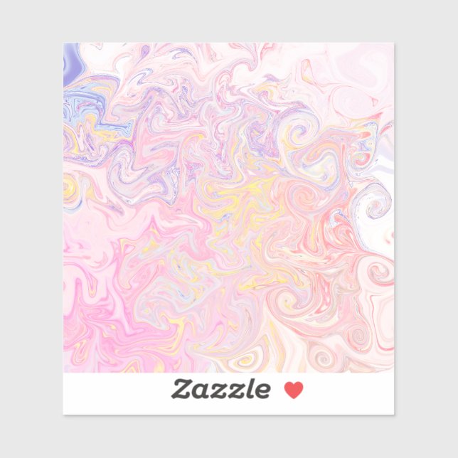 Soft Pastel Dreamy Marble Swirl Abstract Art (Sheet)