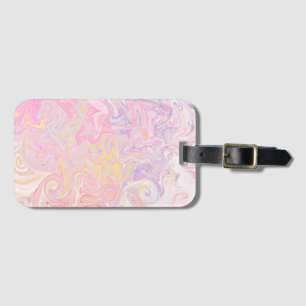 Soft Pastel Dreamy Marble Swirl Abstract Art Luggage Tag