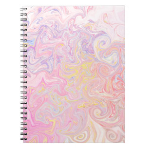 Soft Pastel Dreamy Marble Swirl Abstract Art Notebook