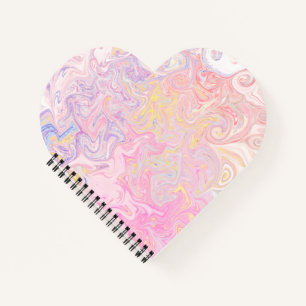 Soft Pastel Dreamy Marble Swirl Abstract Art Notebook