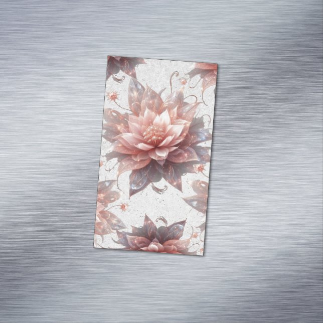 Soft Pastel Floral Business Card Magnet – Elegant  (In Situ)