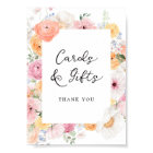 Soft Pastel Floral Cards and Gifts Sign