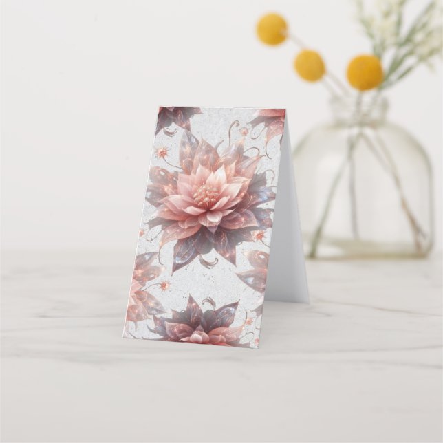 Soft Pastel Floral Folded Loyalty Card – Elegant  (Front)