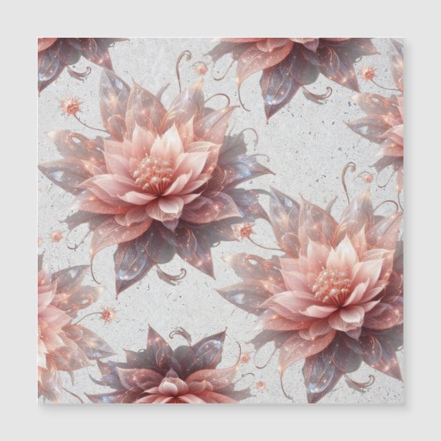 Soft Pastel Floral Magnet Card – Elegant Botanical (Front)