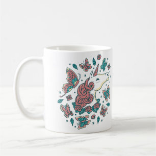 Soft Pastel Floral Pattern Art Coffee Mug