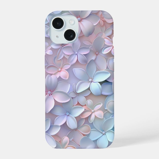 Soft Pastel Floral Petals Pattern Phone Case (Back)