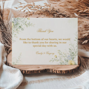 Soft Pastel Floral Thank You Card