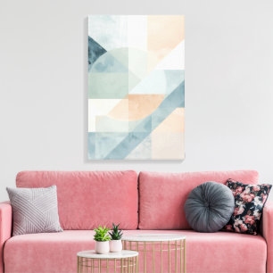 Soft Pastel Geometry – Abstract Modern Art Print