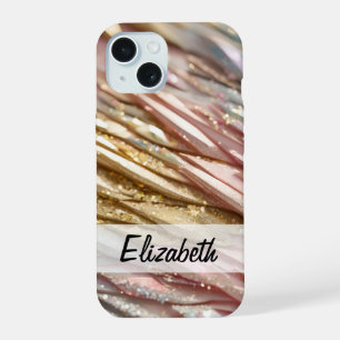 Soft Pastel Glitter Pink, Blue, Gold & Silver iPhone 15 Case