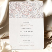 Soft Pastel Golden Lily Bridal Shower Elegant