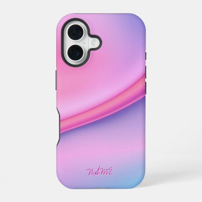 Soft Pastel Gradient Background iPhone 16 Case (Back)