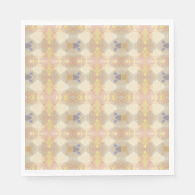 Soft Pastel Kaleidoscope Paper Napkins (Front)