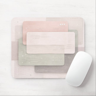 Soft pastel layers AI art  Mouse Mat