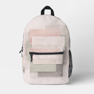 Soft pastel layers AI art  Printed Backpack