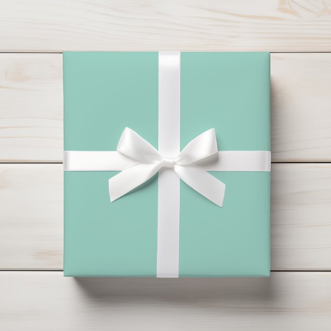 Soft Pastel Mint Aqua Light Turquoise Solid Wrapping Paper (Creator Uploaded)