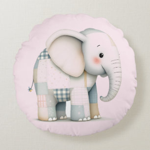 Soft Pastel Nursery Round Cushion