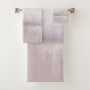 Soft Pastel Ocean Waves 4 #ocean#art Bath Towel Set